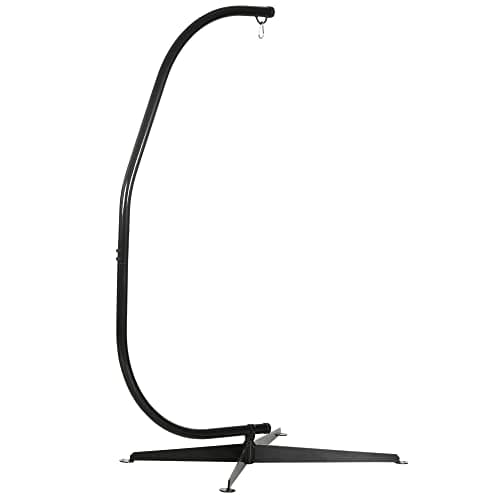 Image of Outsunny Hanging Hammock Stand Hammock Chair Stand C Stand Steel Heavy Duty Stand for Hanging Hammock Air Porch Swing Chair Indoor Outdoor (Only Construction)