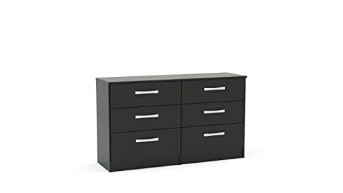 Image of Birlea Lynx 6-Drawer Chest - High Gloss, Black