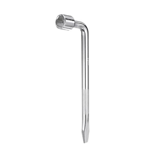 Image of sourcing map Car Spare Tire Lug Wrench 22mm Carbon Steel l Type Slotted End Hexagon Socket Wrench L-Shaped Tire Repair Tool for Automobile Repair