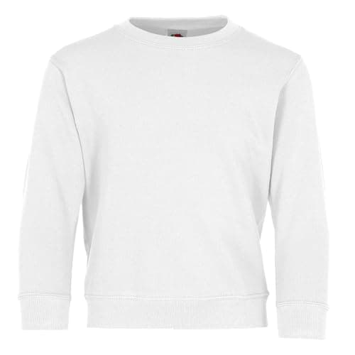 Image of Fruit of the Loom Kids Unisex Classic 80/20 Set-In Sweatshirt (7-8) (White)