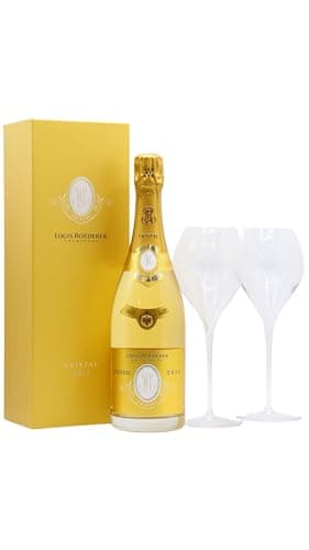 Image of Louis Roederer - Cristal Brut 2015 Champagne 75cl 12.5% ABV (Includes Champagne Flutes)