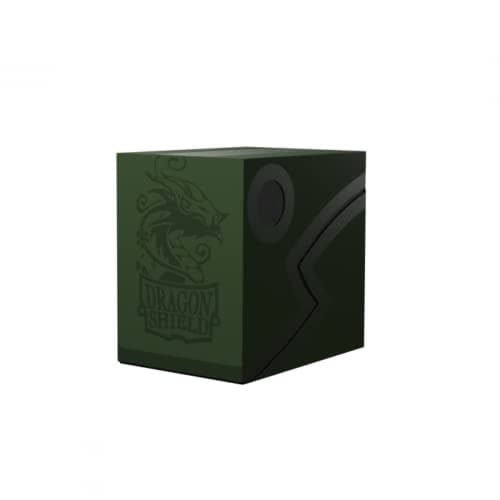 Image of Arcane Tinmen Storage+for+Cards+-+Deck+Box+Dragon+Shield+Double+Shell+%3A+Revised+Forest+%28Green%2FBlack%29