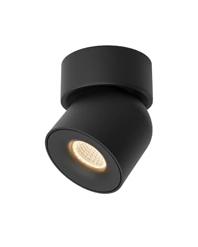 Image of Aisilan Single Spotlight in Matt Black Dimmable 9W 3000K LED Adjustable 360° Spot Light Indoor Modern Rotatable Individual Spotlights for Ceiling or Wall Mounted