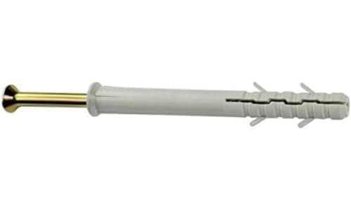 Image of Merriway BH02833 (12 Pcs) Screw Type Solid Wall Frame Fixing with Nylon Plug, M8 x 60mm (5/16 inch x 2.3/8 inch) - Pack of 12 Pieces