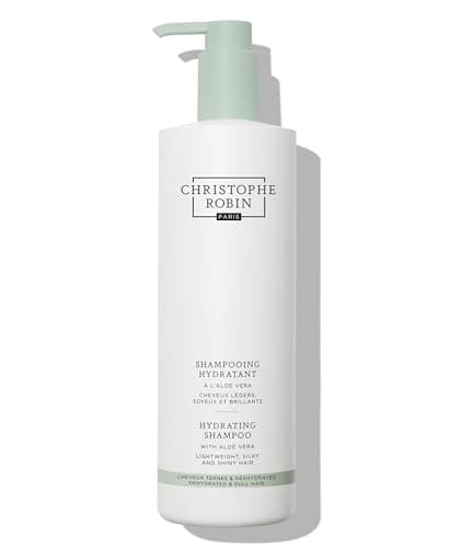 Image of Christophe Robin Hydrating Shampoo with Aloe Vera 500ml– 94% Natural Formula with Aloe Vera, Plant Amino Acids & Flaxseed – Lightweight, For Dry, Dull Hair