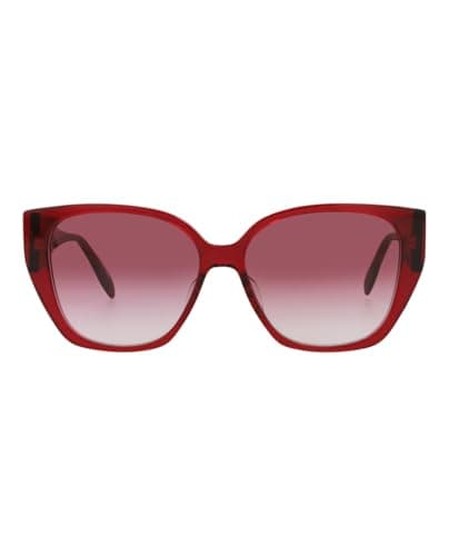 Image of Alexander McQueen Women's Am0284s Sunglasses, Burgundy-Burgundy-red, UK 32