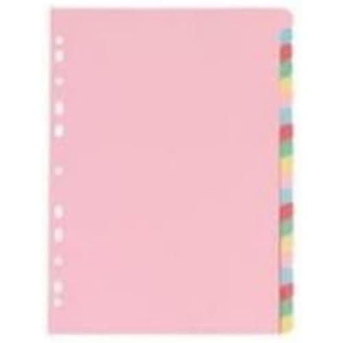 Image of Whitebox A4 20 Part Manila Divider - Multicoloured