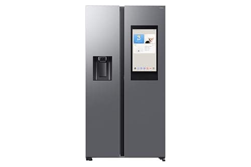 Image of SAMSUNG Bespoke AI Family Hub RS90F66BETEU American-Style Smart Fridge Freezer - Silver