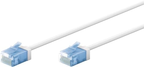 Image of Goobay 74301 CAT 6A Patch Cable - Slim/Ultra Flexible RJ45 CAT 6A Network Cable / 10 Gbit/s LSZH, Kink Protection/White 10 m