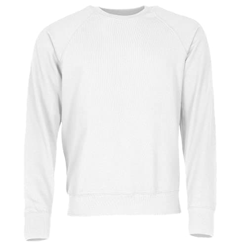 Image of Fruit of the Loom Mens Lightweight Raglan Sweatshirt (240 GSM) (L) (White)