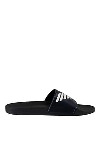 Image of Emporio Armani Men's Pop Contrast Slides Sandal, Navy/White, 6 UK