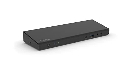 Image of Belkin Triple Display DisplayLink Docking Station Hub with 3 HDMI Ports, 2 DisplayPorts, for Triple 4K Display with 85W Power Delivery, Gigabit Ethernet, 3.5mm Mic/Speaker, 1 USB C and 5 USB A Ports