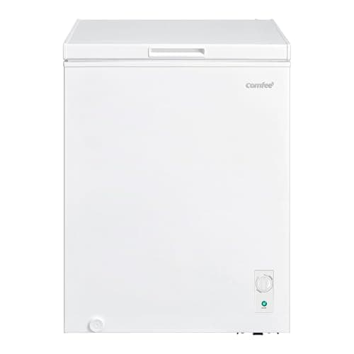 Image of COMFEE' RCC146WH2UK(E) 143L Freestanding Chest Freezer, Refrigeration and Freezer Conversion, Inverter Compressor, 4 Star Freezer Rating, Quiet 37dB, Suitable for Outbuildings & Garages, White