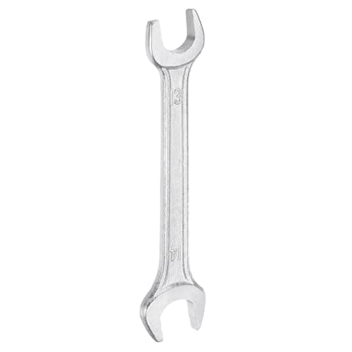 Image of sourcing map Double Open End Wrench 13mm x 14mm Metric 15 Degree Offset Angle Small Flat Head Wrench Galvanizing Open Ended Spanner for Automotive Repair Furniture Assembly