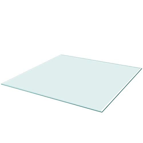 Image of Gecheer Table Top Desk Top Dining Tabletop, Replacement Tabletop Home Indoor Furniture Tempered Glass Square 800x800 mm Type2