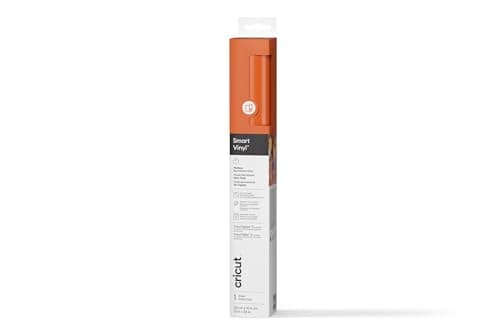 Image of Cricut Smart Permanent Vinyl, Orange, 33cm x 91.4cm, Self-Adhesive Vinyl Sheet | Ideal for Customising Mugs, Bottles, Labels, Signs & DIY Crafts, for All Cutting Machines