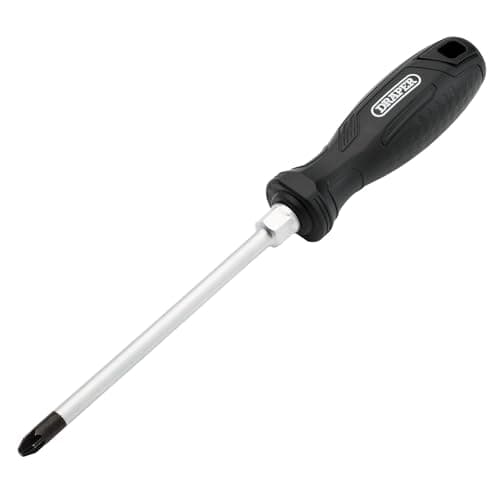 Image of Draper Pozi Hard Grip Screwdriver, PZ3 x 150mm - 13524 - Magnetic Tip, CRV Blade