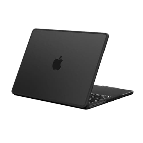 Image of BlueSwan Compatible with MacBook Pro 16 inch Case M5 M4 M3 M2 M1 Pro/Max 2026 2024-2021, A3429 A3428 A3186 A2485, Shatterproof TPU Frame + Scratch Resistant Hard Plastic Protective Case, Matte Black