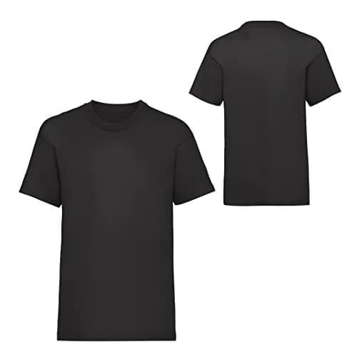 Image of Mens T-Shirts Soft Cotton with Moisture Wicking Technology Round Neck Unisex Cotton Short Sleeves T-Shirt (4XL Black)