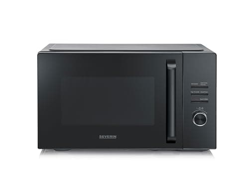 Image of Severin Microwave oven with grill and hot air function up to 240°C, air fryer, oven, 95 min timer, 900 W, XXL volume 29L, 11 programs, glass turntable, incl. 2 grill grates, black, MW 7798