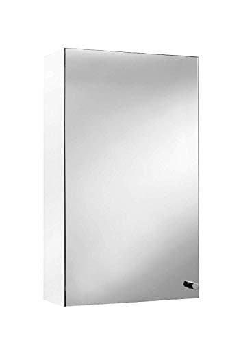 Image of Croydex Carra Door Cabinet, Steel, White, Single