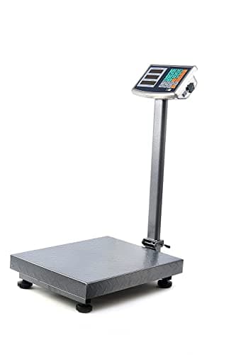 Image of HF Digital Industrial Platform Scale 300kg – Heavy Duty Parcel & Floor Scale with 50×40cm Stainless Steel Platform, 100g Accuracy, LED Display, kg/lb, Battery & Mains Powered