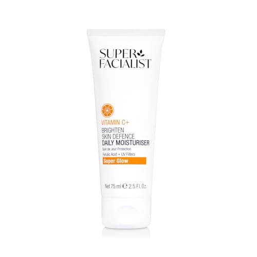 Image of Super Facialist Vitamin C Moisturiser - Daily Skin Defence Face Cream for Radiance, Hydration & Even Tone - Hyaluronic Acid - Vegan - 75ml