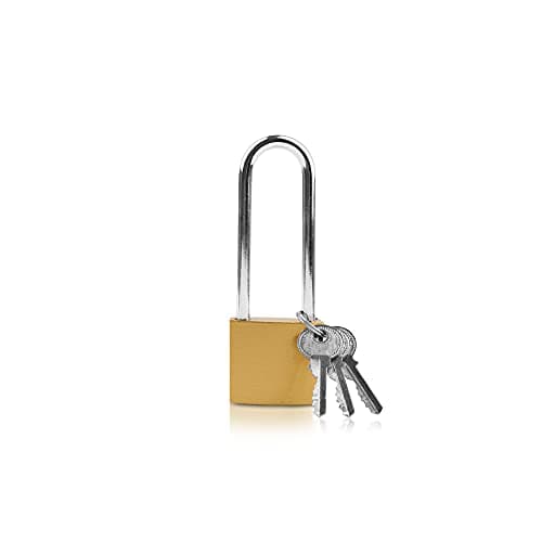 Image of Lamondre Heavy Duty Long Shackle Padlock with Keys, High Security Padlock for Outdoor, Shed, Warehouse, Garage, Garden, Gate - 38mm