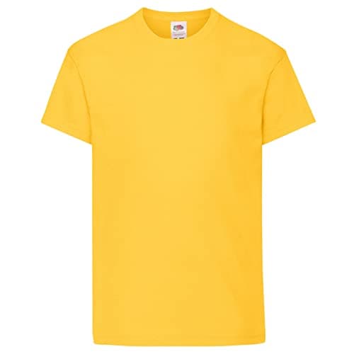 Image of Fruit of the Loom Childrens/Kids Original Short Sleeve T-Shirt (3-4 Years) (Sunflower)