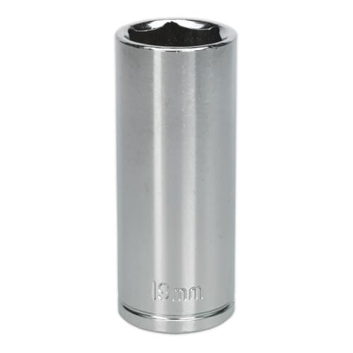 Image of Sealey S0597 WallDrive Socket, 3/8" Square Drive, 19mm Deep