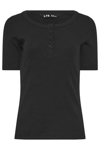 Image of Long Tall Sally - LTS Tall Ribbed Cotton T-Shirt - Women's Black