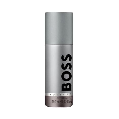 Image of BOSS Bottled Deodorant Spray for Him - Woody Scent with Notes of Apple, Cinnamon and Wood - Light Longevity - 150ml