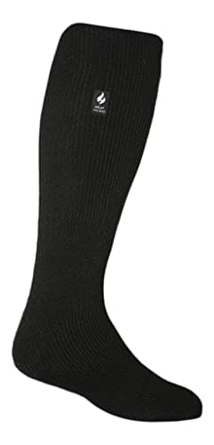 Image of HEAT HOLDERS - Mens & Womens Knee High Thermal Socks | Extra Thick Warm Socks with Fluffy Insulated Inner for Winter | Ideal Socks for Outdoor Boots (12-14, Black)