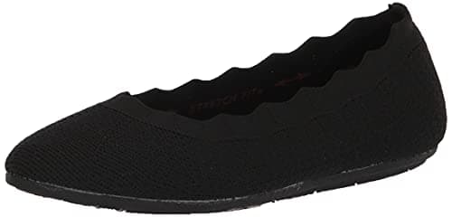 Image of Skechers Women's Cleo 2.0 Love Spell Ballet Flat, Black Knit, 5 UK