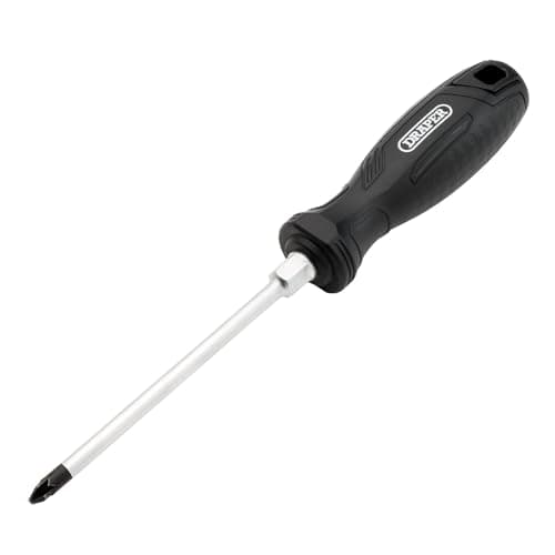 Image of Draper Pozi Hard Grip Screwdriver, PZ2 x 125mm - 13516 - Magnetic Tip, CRV Blade
