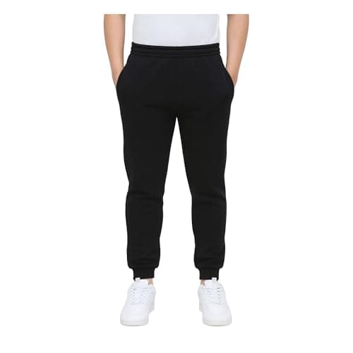 Image of KHIM Jogging Trouser Tracksuit Bottom Pant Kids Unisex Girls Boys Activewear (UK, Age, 2 Years, 3 Years, Regular, Black)