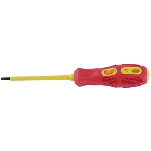 Image of Draper Expert VDE Insulated Parallel Slotted Screwdriver 4mm 100mm