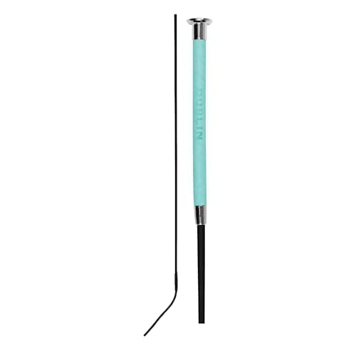 Image of Dublin Fancy Stitch Leather Dressage Whip, Turquoise, 110cm