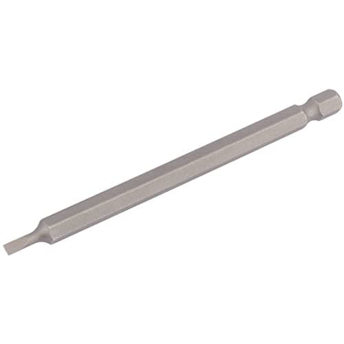 Image of Draper 64341 3mm 1/4" Hex Plain Slot Insert Bit 100mm Long