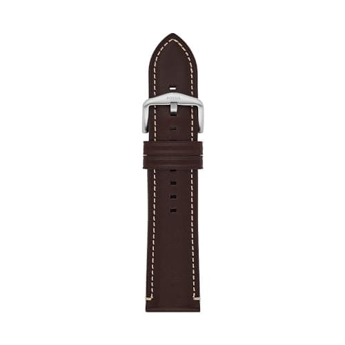 Image of Fossil S241096 Men's 24 mm LiteHide Leather Brown Watch Strap, Brown, 24 mm, Casual