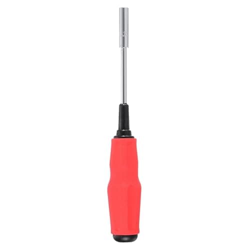 Image of sourcing map Metric Nut Driver 7mm Dia 93mm Shank Non-Magnetic 6 Point Long Hex Socket Screwdriver with Non-Slip Handle for Tightening and Loosening Fasteners