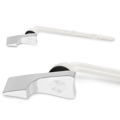 Image of RAVINE Toilet Handle Replacement- American Standard Toilet Flush Handle with Elegant Design, Durable Toilet Flush Lever Front Mount - Easy to Install Toilet Bowl Handle Replacement (Chrome)