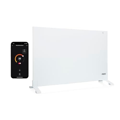 Image of Princess 348254 connected infrared heater - 540 W - Low consumption - Free app - Programmable with built-in thermostat - Carbon crystal plate