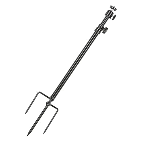 Image of Folgtek Camera Mounting Stand Holder, Night Fishing Mount Stand Thick Foldable Stainless Steel Bracket 360° Adjustable Universal Thread Connection 1/4''-20 for Wildlife Camera (6 mm) Black