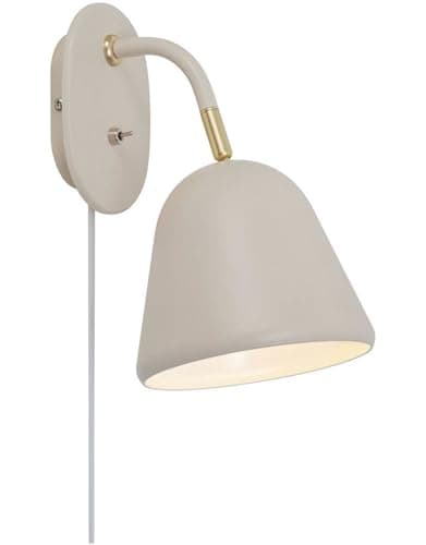 Image of Nordlux Fleur Indoor Wall Light Brown Metal E14 Adjustable Head - Bedroom, Bedside, Living Room Plug in or Mains Powered, IP20