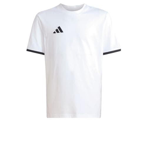 Image of adidas Unisex Kids Entrada26 Tee Kids, White/Black, 9-10 Years