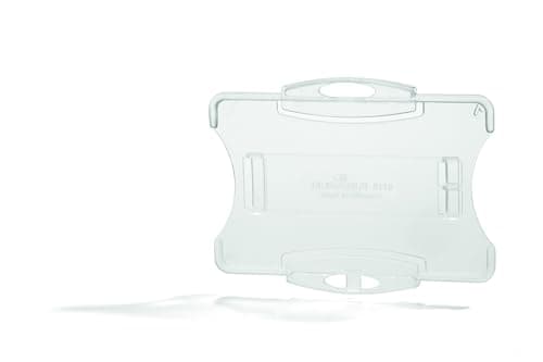 Image of Security Pass Holder 54 x 85 mm Transparent, Pack of 10 Badges, Glass Clear, Ideal for Security and Visitor Management