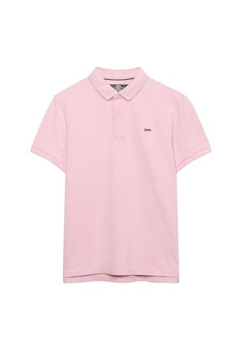 Image of Superdry Men's Classic Pique Polo Shirt, Montauk Pink, 3XL