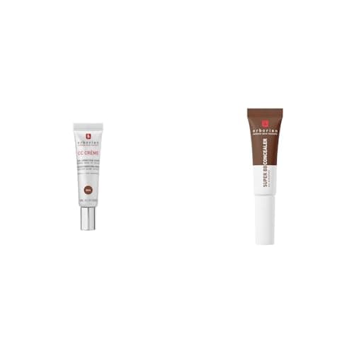 Image of Erborian - CC Cream with Centella Asiatica Rich 15 ml - Color Correcting Cream + Super BB Concealer Chocolat 10 ml - High-Coverage Treatment Concealer Enriched