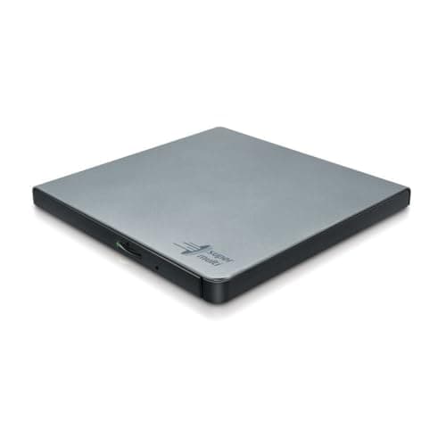 Image of Hitachi-LG GP57 External DVD Drive, Slim Portable DVD Player/Writer for Laptop/Desktop PC, with USB 2.0, Windows and Mac OS Compatible, 8x Read/Write Speed - Silver